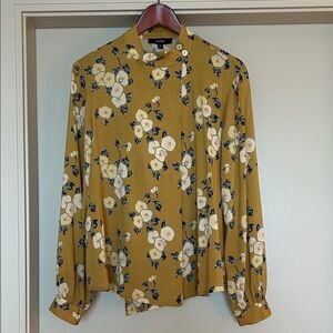 SUNO Mustard Silk Blouse